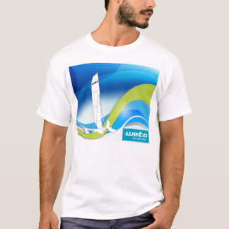 Weta Trimaran-ontwerp voor T-shirt met korte mouwe