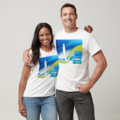 Weta Trimaran-ontwerp voor T-shirt met korte mouwe (Unisex)