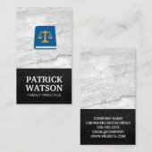 Wetboek | Rechterschalen | Leisteen Visitekaartje (Voorkant / Achterkant)