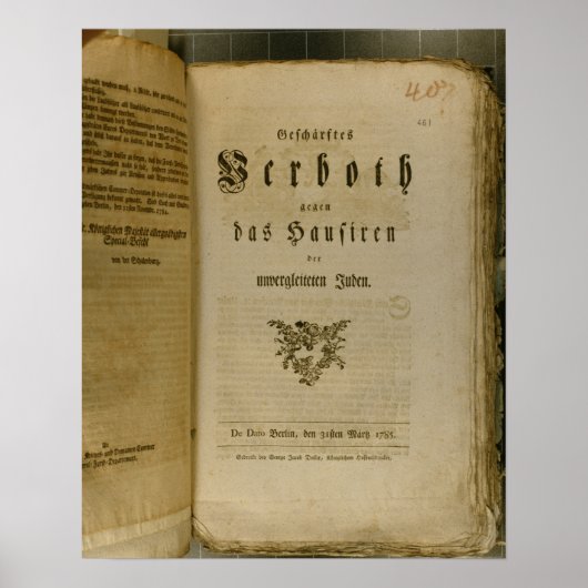 Wetboek van orde van 1776 poster (Voorkant)