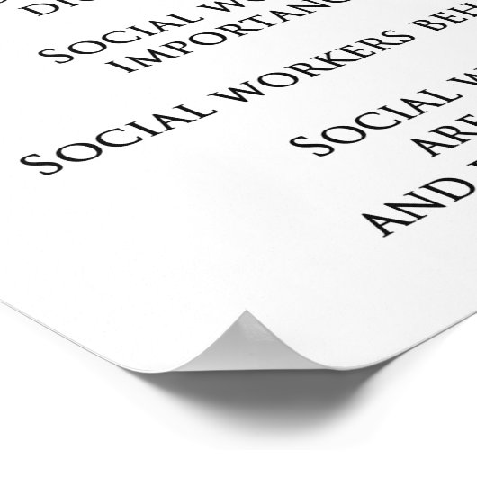 Wetboek van sociaal werkers inzake ethische bedruk poster (Hoek)