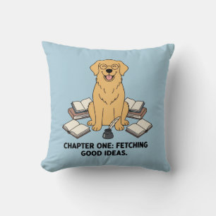 Weten Golden Retriever Pastelblauw Hond Design Kussen