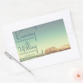 Weten is niet genoeg rechthoekige sticker (Envelop)