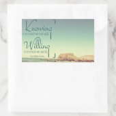 Weten is niet genoeg rechthoekige sticker (Tas)