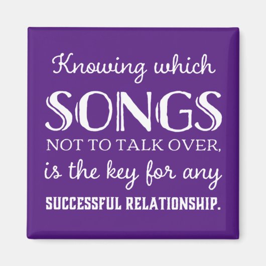 Weten over welke liedjes je niet moet praten magneet (Voorkant)