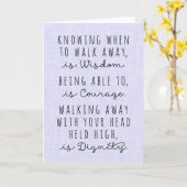 Weten wanneer je weg moet lopen is een wijze Kaart (Gele Bloem)