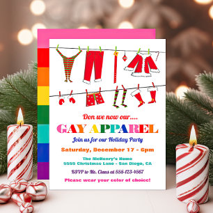 Weten we onze Gay kleding Kerstfeest Kaart