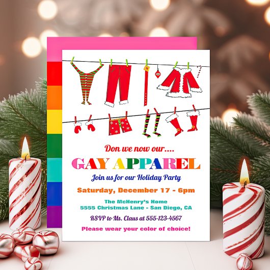 Weten we onze Gay kleding Kerstfeest Kaart