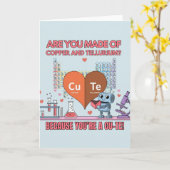 Wetenchaps Valentijn wetenschapper scheikundestude Kaart (Gele Bloem)