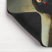 Wetende Zwarte Ninja Kat Muismat (Hoek)
