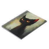 Wetende Zwarte Ninja Kat Notitieboek (Linkerzijde)