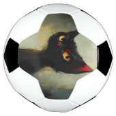 Wetende Zwarte Ninja Kat Voetbal (Gedraaid)