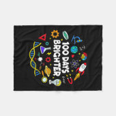 Wetenschap 100 dagen Brighter Student Happy 100th  Fleece Deken (Voorkant (Horizontaal))