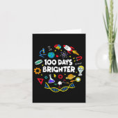 Wetenschap 100 dagen Brighter Student Happy 100th  Kaart (Voorkant)