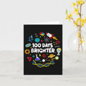 Wetenschap 100 dagen Brighter Student Happy 100th  Kaart (Gele Bloem)
