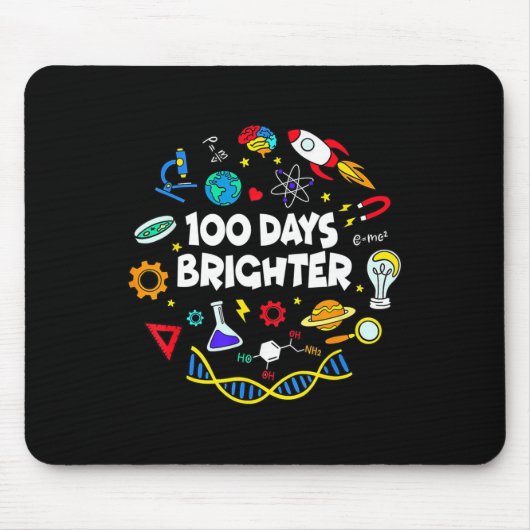 Wetenschap 100 dagen Brighter Student Happy 100th Muismat (Voorkant)