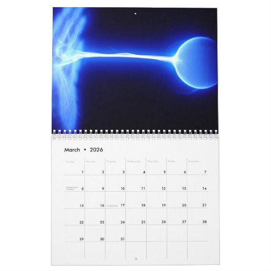 Wetenschap 12 Mo./Twee pagina's Medium Kalender (Mar 2026)