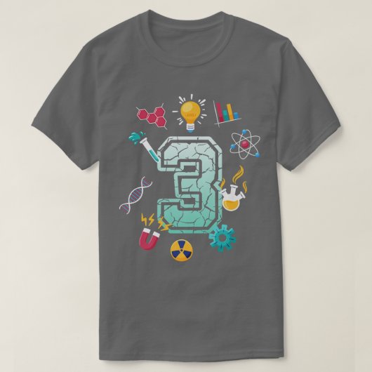 Wetenschap 3 Jaar van de Oude School T-shirt (Design voorkant)