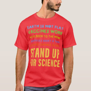 Wetenschap - Aarde is geen vlakke vaccins T-shirt