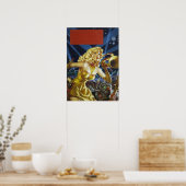 wetenschap Alien Monsters Pulp Poster (Keuken)