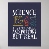 Wetenschap als Magic en Potion Geek Nerd Scientist Poster (Voorkant)