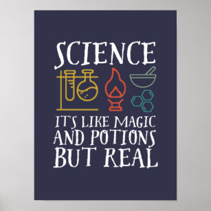 Wetenschap als Magic en Potion Geek Nerd Scientist Poster