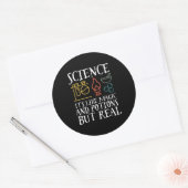 Wetenschap als Magic en Potion Geek Nerd Scientist Ronde Sticker (Envelop)