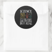 Wetenschap als Magic en Potion Geek Nerd Scientist Ronde Sticker (Tas)