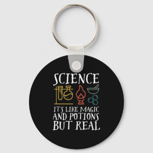 Wetenschap als Magic en Potion Geek Nerd Scientist Sleutelhanger