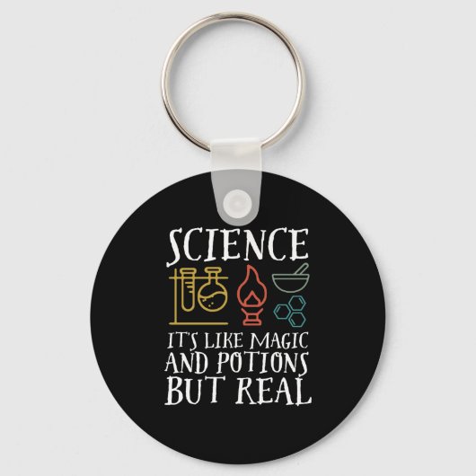 Wetenschap als Magic en Potion Geek Nerd Scientist Sleutelhanger (Voorkant)