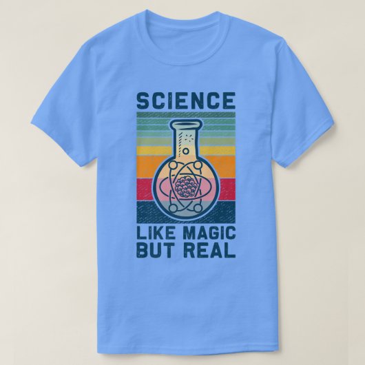 Wetenschap als Magic, maar echt grappige Retro Sci T-shirt (Design voorkant)