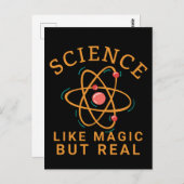 WETENSCHAP ALS MAGIC MAAR REAL-SCIENCE LOVER BRIEFKAART (Voorkant / Achterkant)