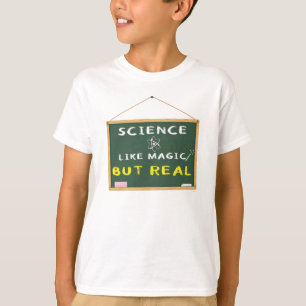 Wetenschap als magie maar echt t-shirt