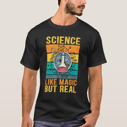 Wetenschap als magie, maar echt t-shirt (Voorkant)