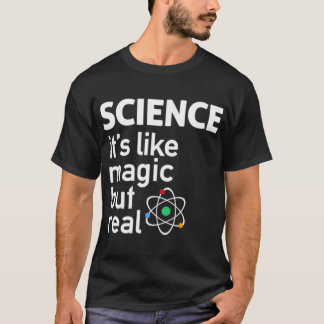 Wetenschap als magie maar echte vrienden jongen t-shirt