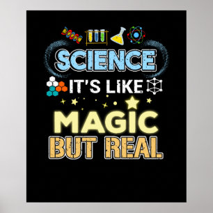 Wetenschap als Magische maar Real Cute Scientist Poster