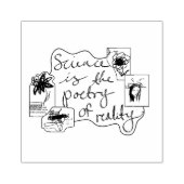 Wetenschap als poëzie citaat met Illustraties Rubberstempel (Afrduk)