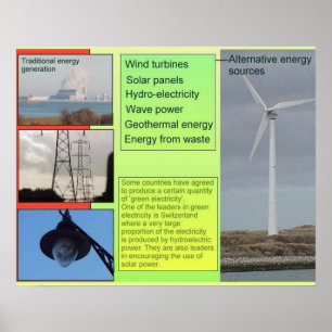 Wetenschap, alternatieve energiebronnen poster