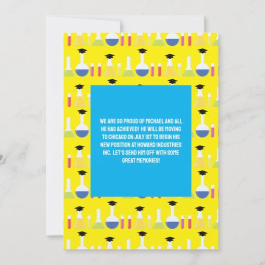 Wetenschap Beakers afstudeerfeest Kaart (Achterkant)