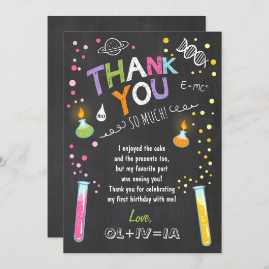 Wetenschap Bedankt voor je kaart Experimentaire Bi (Voorkant / Achterkant)