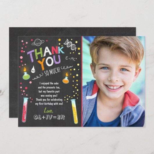 Wetenschap Bedankt voor je kaartenexperiment Birth (Voorkant / Achterkant)