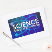 WETENSCHAP BIEDT ME EEN HADRON RECHTHOEKIGE STICKER (Envelop)