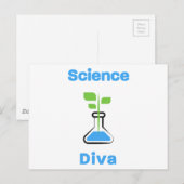Wetenschap ( biologie ) Diva Briefkaart (Voorkant / Achterkant)