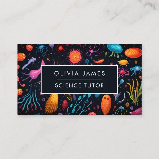 Wetenschap Biologie Onderwijs Leerleraar Leerleraa Visitekaartje (Voorkant)