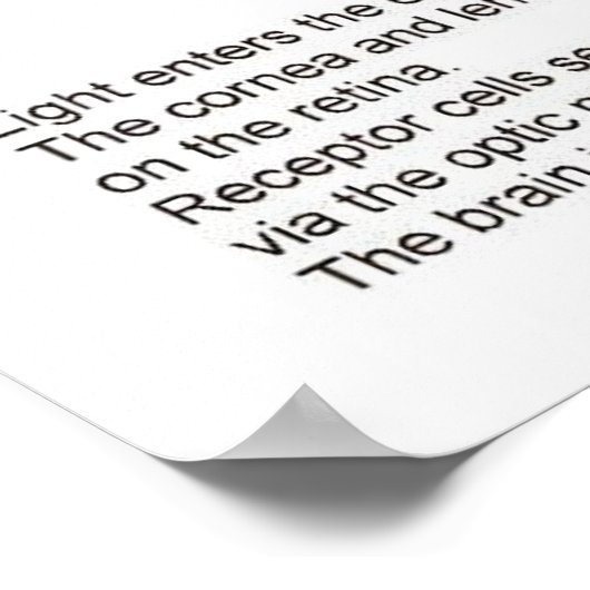 Wetenschap, biowetenschappen, het oog poster (Hoek)