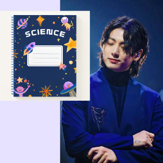 Wetenschap blauw 🧪💜 notitieboek