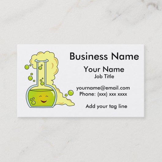 Wetenschap Chemie Bekerglas Visitekaartje (Voorkant)