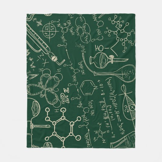 Wetenschap, chemie, laboratoriumpatroon fleece deken (Voorkant)