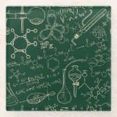 Wetenschap, chemie,  laboratoriumpatroon glazen onderzetter (Voorkant)