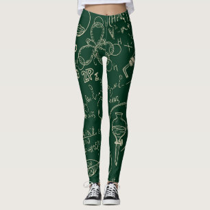 Wetenschap, chemie, laboratoriumpatroon leggings
